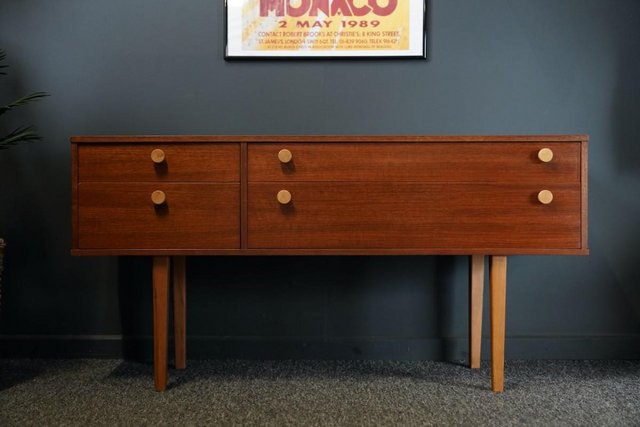 Preview of the first image of Mid Century 1960sBritish Avalon Yatton Long Drawer Sideboard.