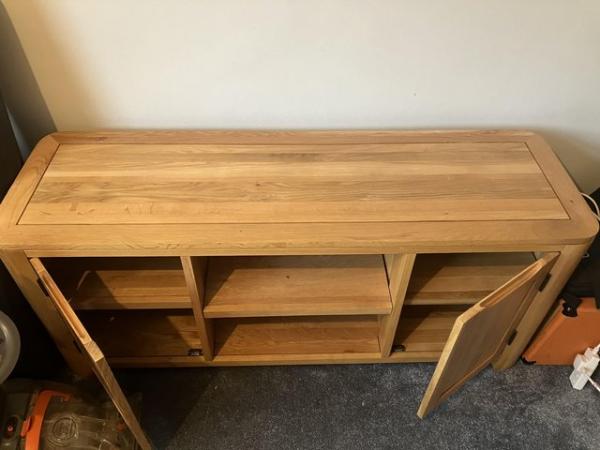 Image 1 of Wooden Oak Large TV Stand