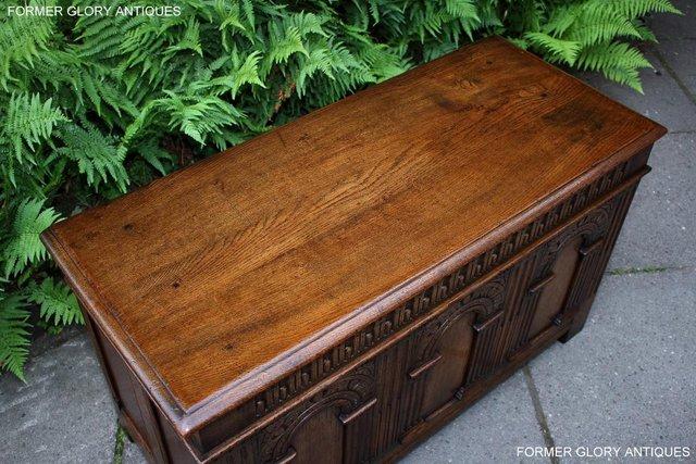 Image 55 of A TITCHMARSH & GOODWIN CARVED OAK BLANKET CHEST BOX TRUNK