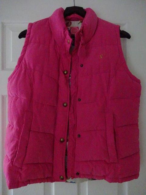 Preview of the first image of JOULES BRIGHT PINK PADDED GILET-SIZE 16.