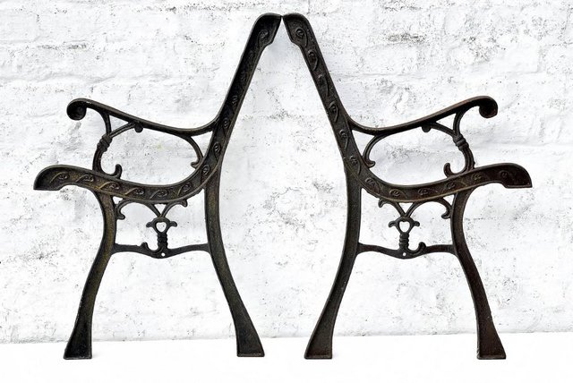 Preview of the first image of Garden Bench ends - wrought iron.