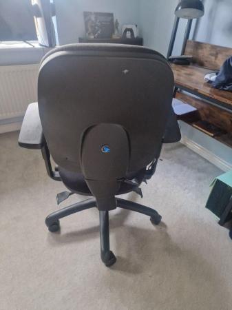 Image 1 of Black Sturdy Desk Computer Chair