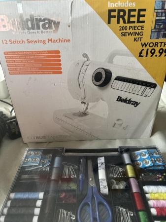 Image 3 of Beldray sewing machine with box and unopened kit