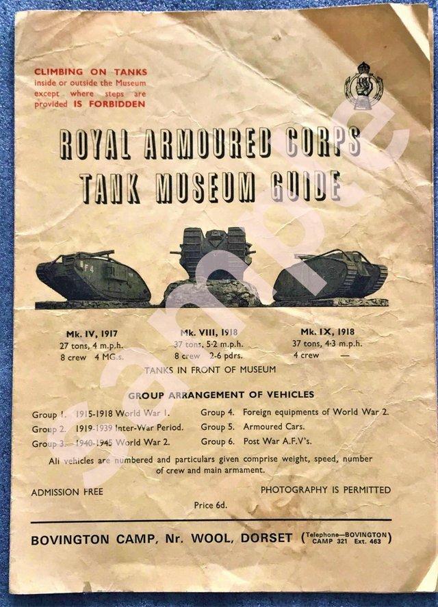Preview of the first image of ROYAL ARMOURED CORPS TANK MUSEUM GUIDE.
