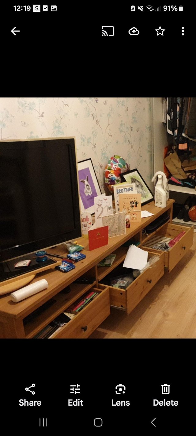 Preview of the first image of Tv unit with draws - used.