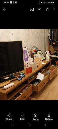 Image 1 of Tv unit with draws - used