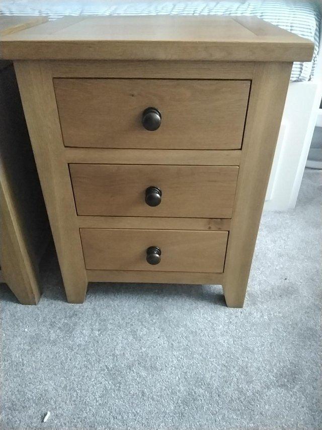 Preview of the first image of Solid oak bedside cabinets for sale.