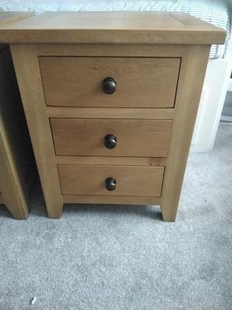 Image 1 of Solid oak bedside cabinets for sale