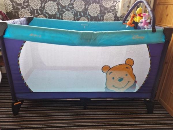 Image 2 of Travel Cot with mattress