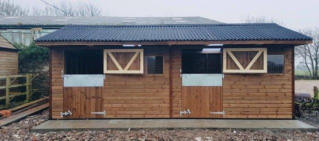 Image 2 of 24x12 Static Double Stable - Timber Stable for Sale