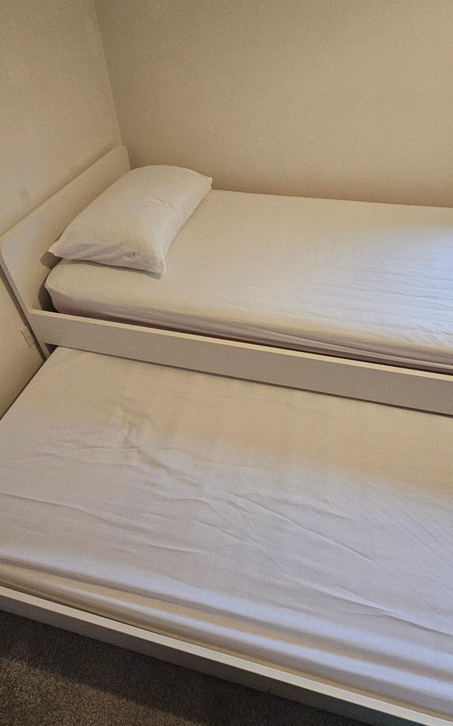 Preview of the first image of IKEA Trundle bed (Single) with Mattresses.