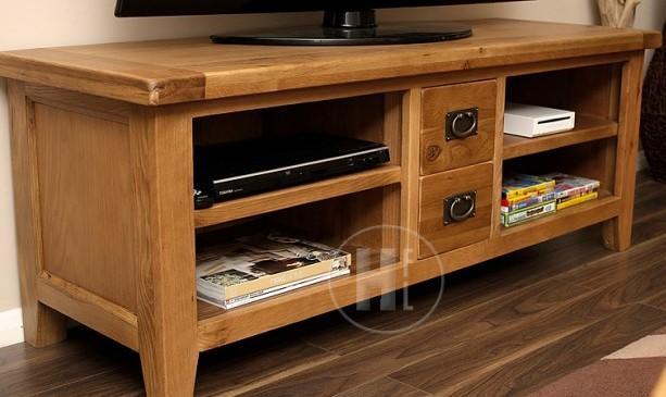 Preview of the first image of solid oak tventertainment unit.