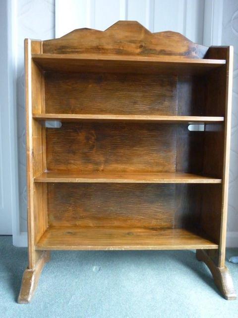 Preview of the first image of Vintage pitch pine bookcase.