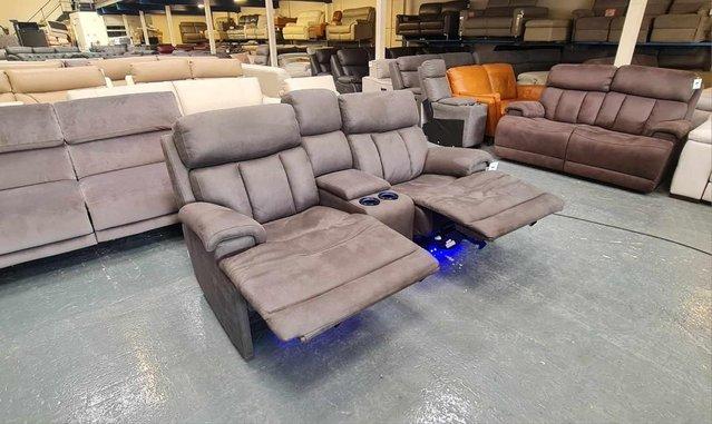 Image 9 of La-z-boy Empire grey fabric 2 seater sofa