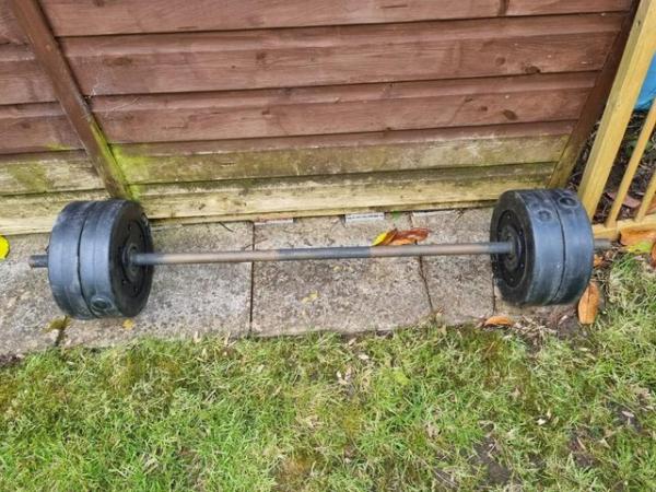 Image 2 of weights barbell and dumbells