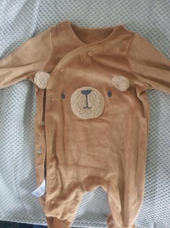 Image 2 of Baby tu bear romper suit 0-3 months