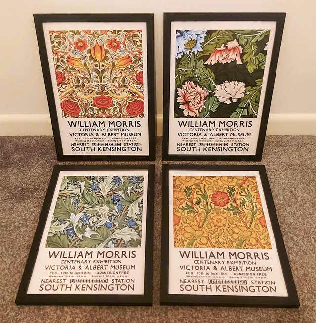 Preview of the first image of Set of 4 William Morris A3 framed art prints pictures.