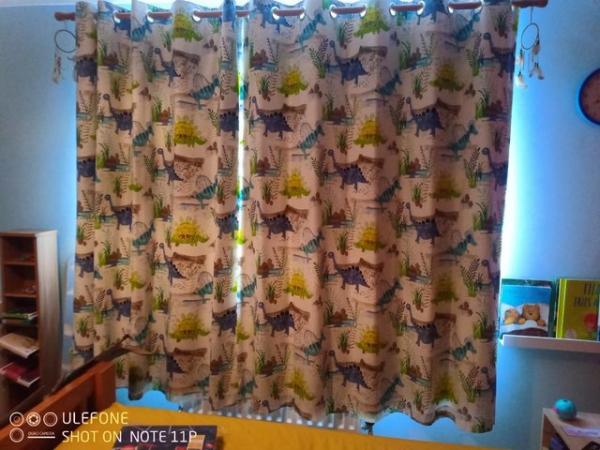Image 3 of Dunelm / Dinosaur Blackout Thermal lined blackout curtains
