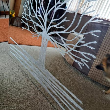Image 2 of Large Tree mirror with crystals on