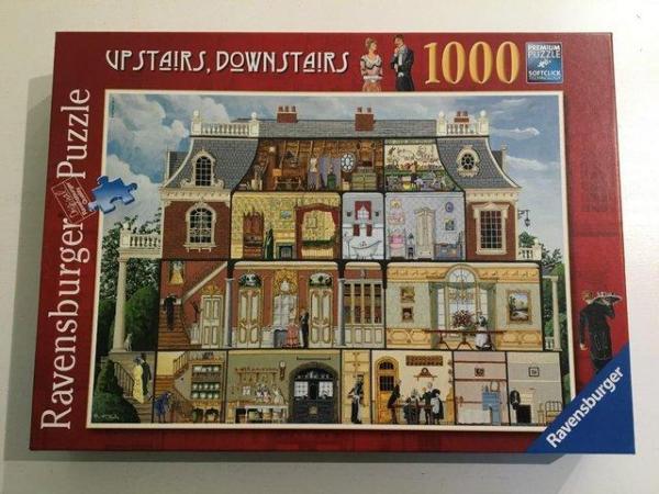 Image 2 of Ravensburger 1000 piece jigsaw titled Upstairs Downstairs.
