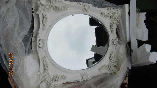 Image 2 of BEAUTIFUL FRENCH STYLE WHITE MIRROR