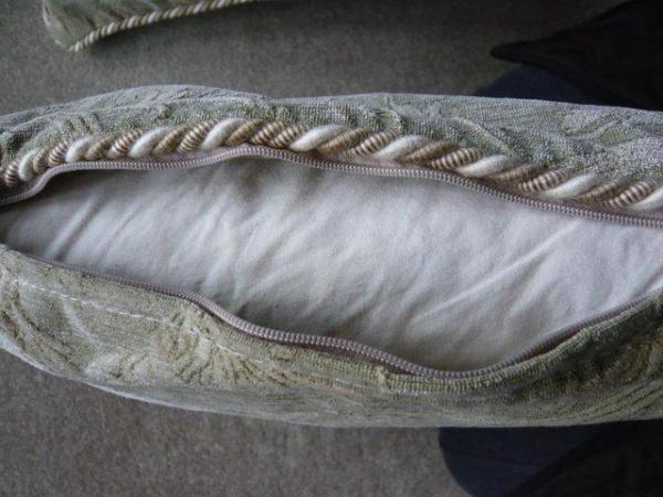 Image 3 of Cushions - pair with cord edging