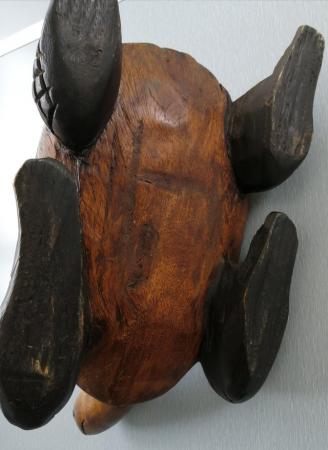Image 11 of A Fairtrade Wooden Tortoise.Height 7".