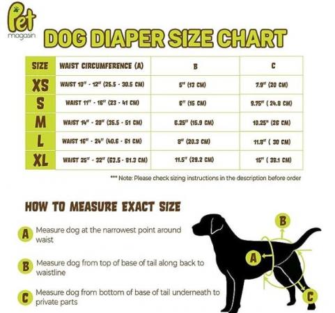 Image 2 of 'Pet magazin' Reusable Dog Nappies - medium