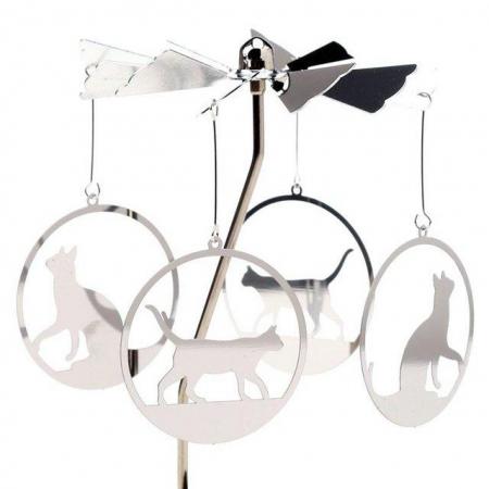 Image 3 of Spinning Tea Light Carousel Candle Holder -Cat. Free uk Post