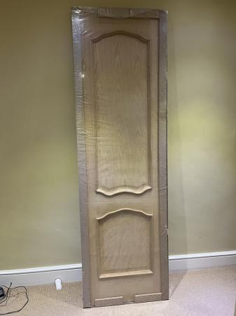 Image 2 of New Internal Solid Engineered Oak Louis Door 78”x24”