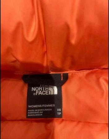 Image 2 of The northface orange /coral xs puffa coat