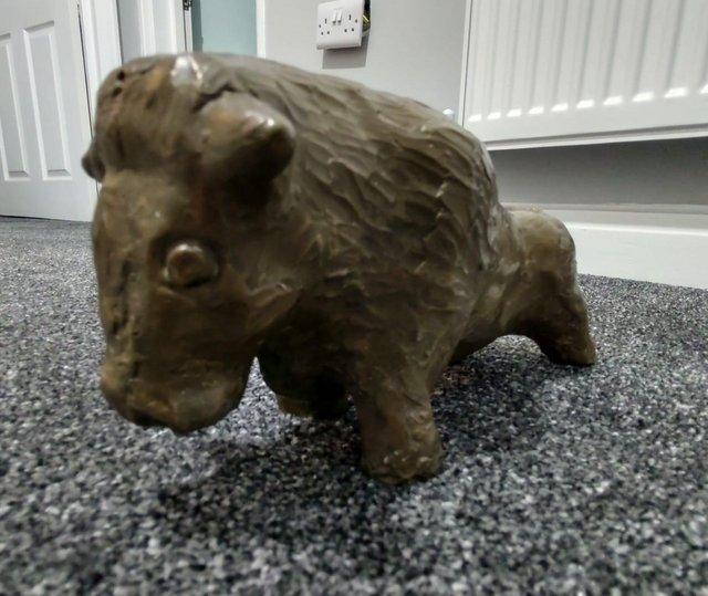 Preview of the first image of Mod Century Style Bull Sculpture.