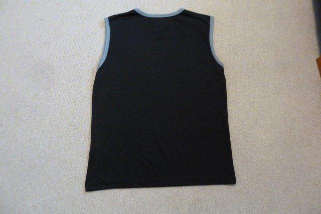 Image 3 of Men's Sleeveless Style Black Clubwear Top