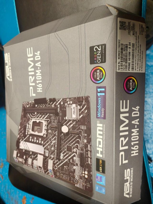 Preview of the first image of Asus Prime H610M-A D4 mATX Motherboard,LGA1700,PCIE 4.0,2*DD.
