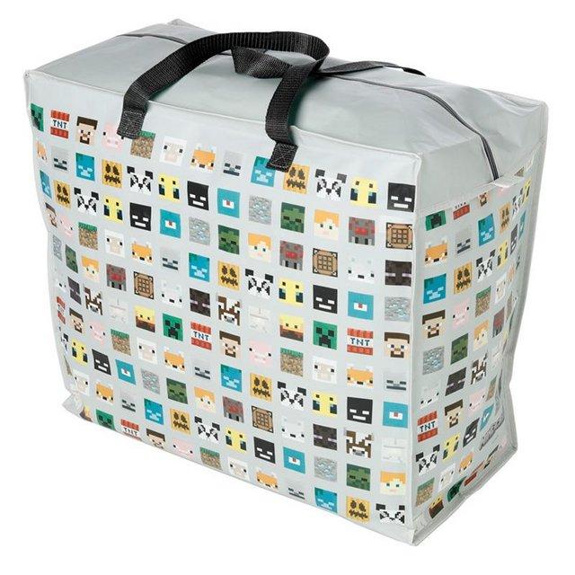 Preview of the first image of Practical Laundry & Storage Bag - Minecraft Faces..