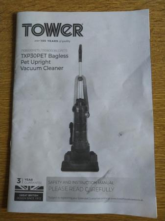 Image 3 of Tower TXP30PET bagless Vacuum Cleaner in as new condition