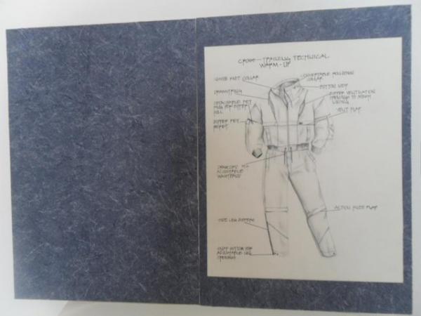 Image 16 of Sport apparel designs on boards ready to be manufactured.