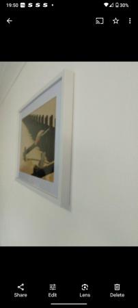 Image 2 of Photograph framed of lady on the beach in white frame