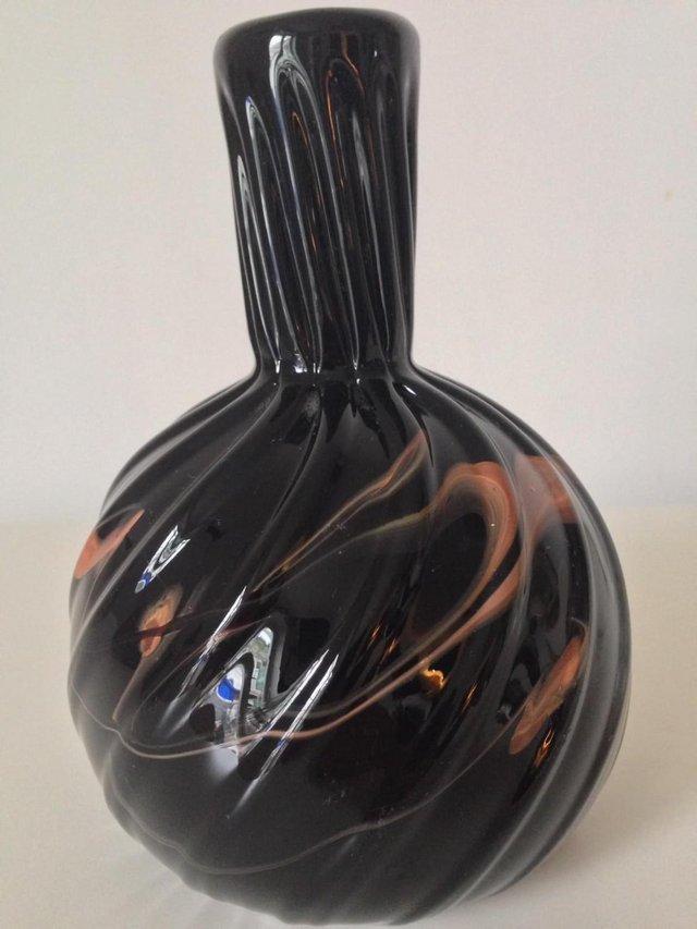 Preview of the first image of Black Swirl Vase excellent condition.