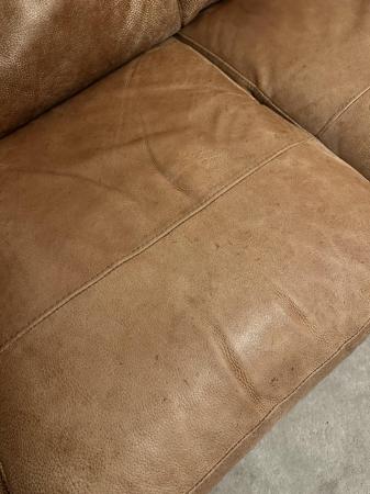 Image 3 of 2 seater and 3 seater leather sofa