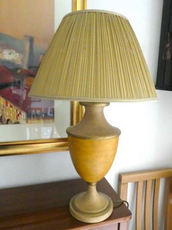 Image 2 of Two identical Pottery table lamps with shades. Fully working