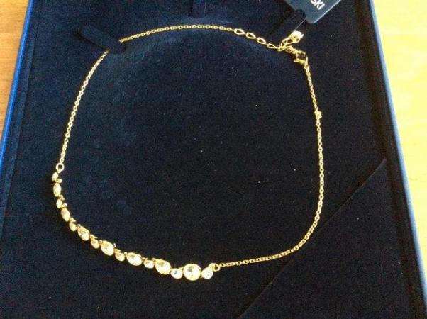 Image 2 of Swarovski gold and crystal necklace