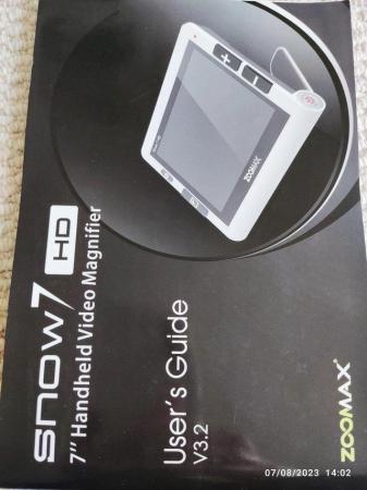 Image 2 of Zoomax Snow 7" HD Colour Video Magnifier