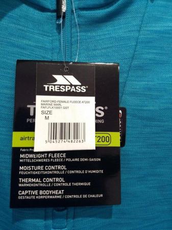 Image 4 of Trespass Green Fleece Activewear Jumper Medium UK 12