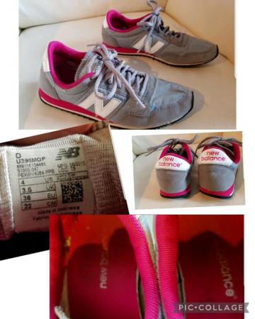 Image 2 of NEW BALANCE TRAINERS SIZE UK 3.5 GREY AND PINK