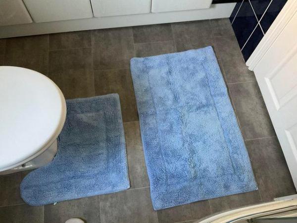 Image 1 of Blueplush two piece Bathroom Mats