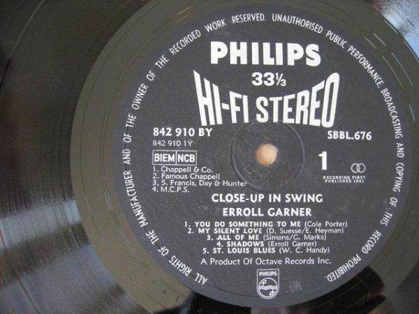 Image 2 of Erroll Garner – Close Up In Swing - LP – Philips – 842 910