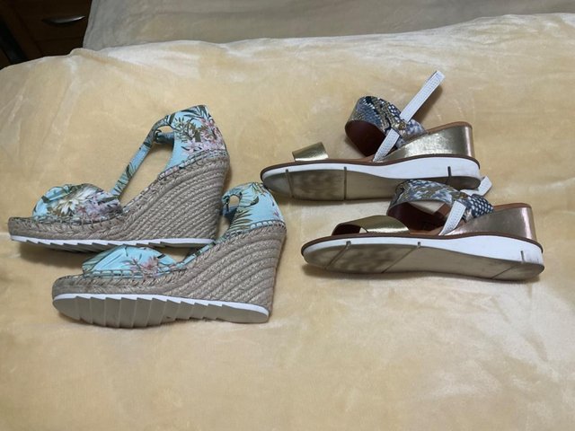 Preview of the first image of Marc Fisher Wedge & Moda Pele Shoes REDUCED Now £10 each.