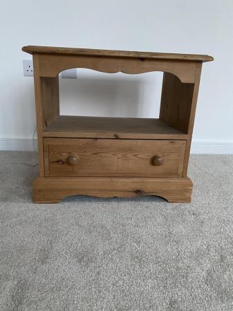 Image 1 of Solid pine tv cabinet with drawer
