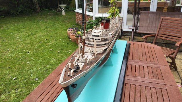 Image 5 of Model boat pre war plank on frame